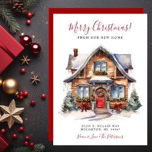Merry Christmas New Home Moving Announcement
