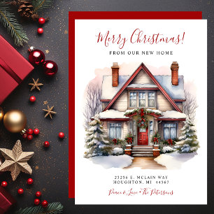 Merry Christmas New Home Moving Announcement