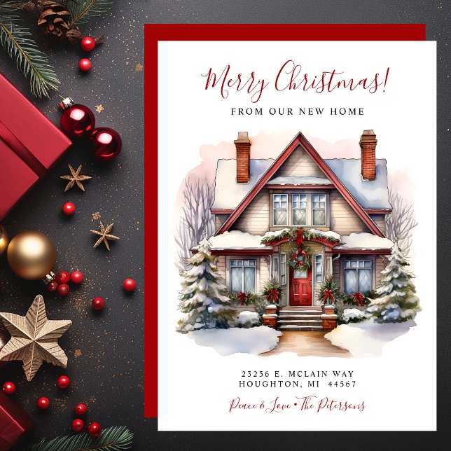 Merry Christmas New Home Moving Announcement (Creator Uploaded)