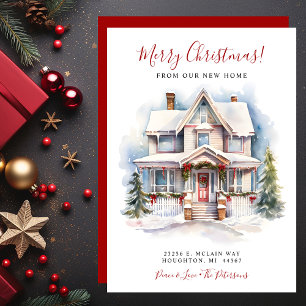 Merry Christmas New Home Moving Announcement