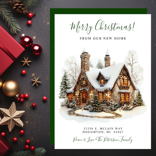 Merry Christmas New Home Moving Announcement (Creator Uploaded)