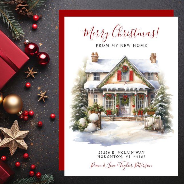 Merry Christmas New Home Moving Announcement (Creator Uploaded)