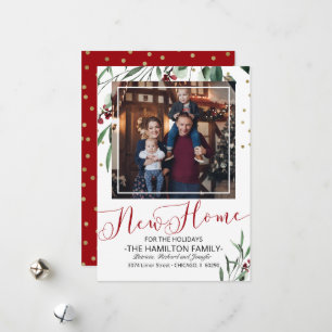 Merry Christmas New Home Moving Announcement Photo