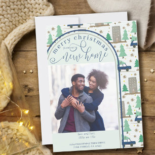 Merry Christmas New Home Photo Car and Apartment Announcement