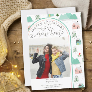 Merry Christmas New Home Photo Mountain House Announcement