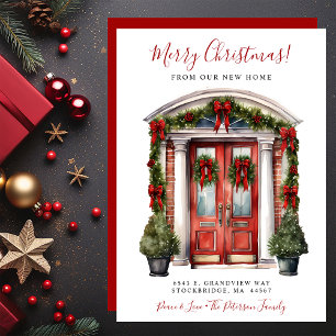 Merry Christmas New Home Red Door Moving Announcement