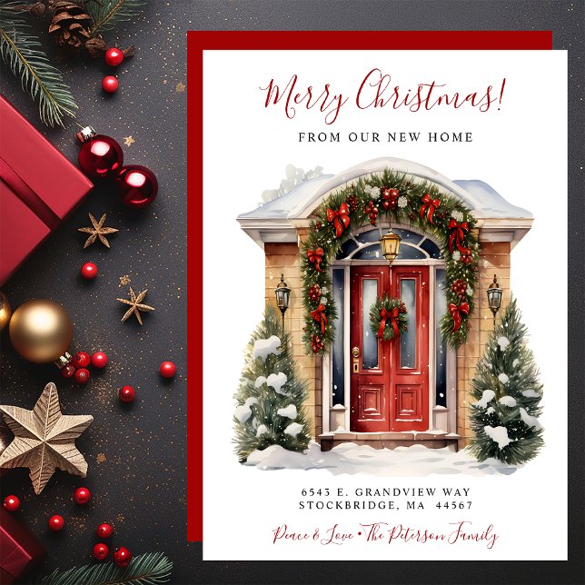 Merry Christmas New Home Red Door Moving Announcement (Creator Uploaded)