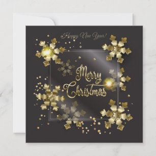 Merry Christmas & New Year! 2020 Gold Luxury Holiday Card