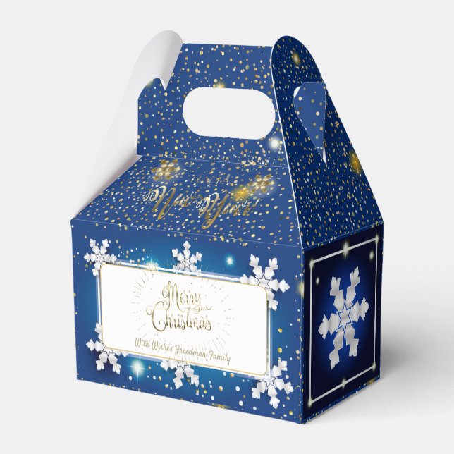 Merry Christmas & New Year! 20XX Gold Luxury Favour Box (Back Side)