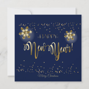 Merry Christmas & New Year! 20XX Gold Luxury Holiday Card