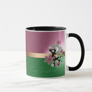 Merry Christmas! , new year , Christmas deer, snow Mug