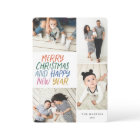 Merry Christmas New Year Colourful 4 Photo Collage