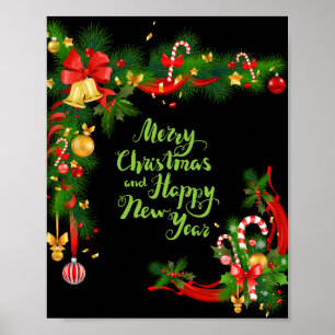 Merry Christmas & New Year Poster