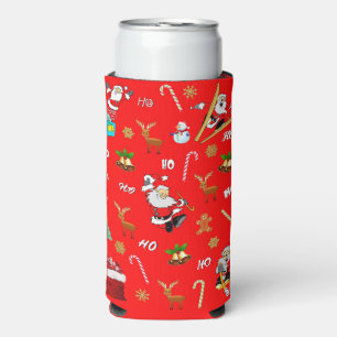 Merry Christmas Nice Naughty 25 December Christmas Seltzer Can Cooler