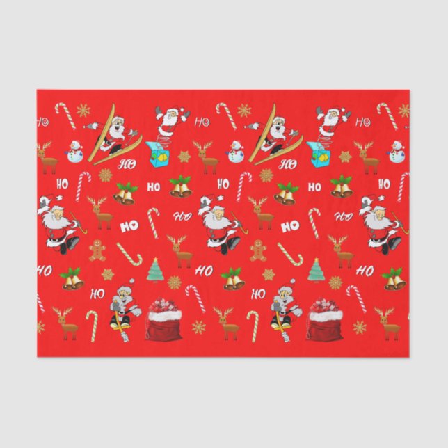 Merry Christmas Nice Naughty 25 December Christmas Tissue Paper (Front)