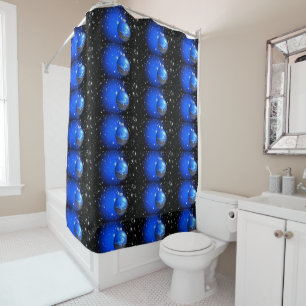 merry christmas night skies shower curtain