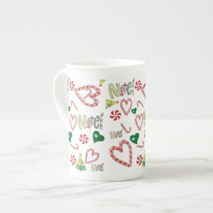 Merry Christmas, Noel Bone China Mug
