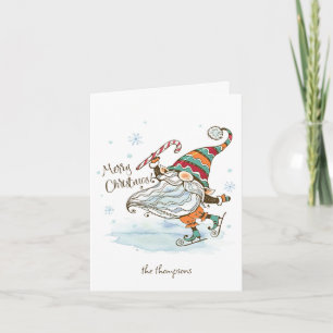 Merry Christmas Nordic Gnome Christmas Card