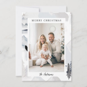 Merry Christmas! Nordic, simple photo Holiday Card