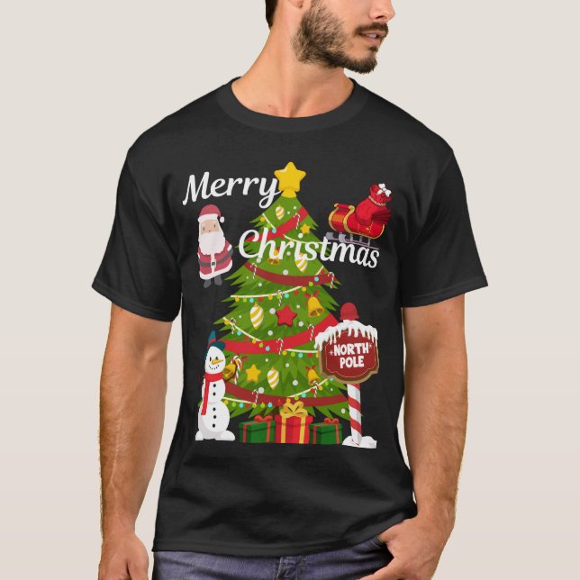 Merry Christmas North Pole Fun T-Shirt (Front)