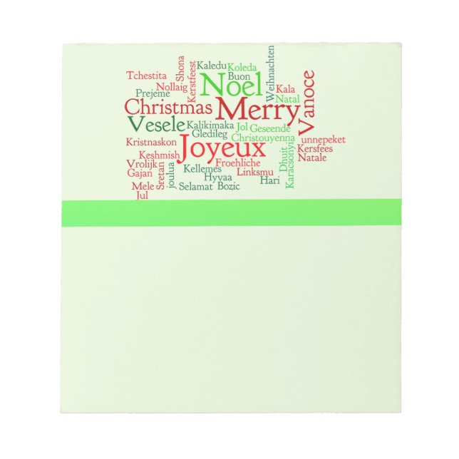 Merry Christmas Notepad (Front)