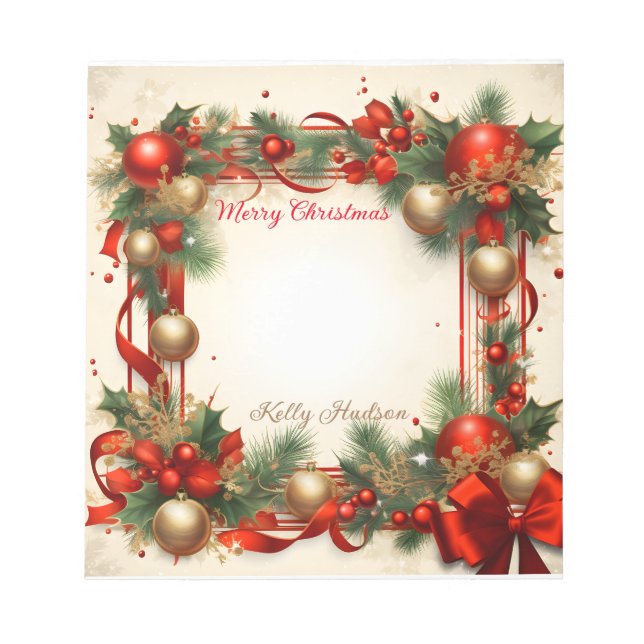 Merry Christmas  Notepad (Front)