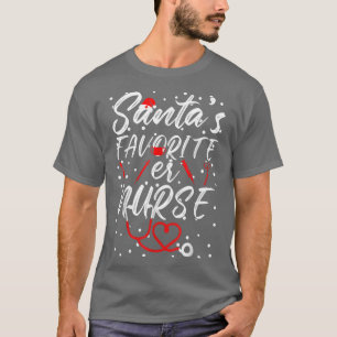 Merry Christmas Nurse Crew RN ED Santas Favourite T-Shirt