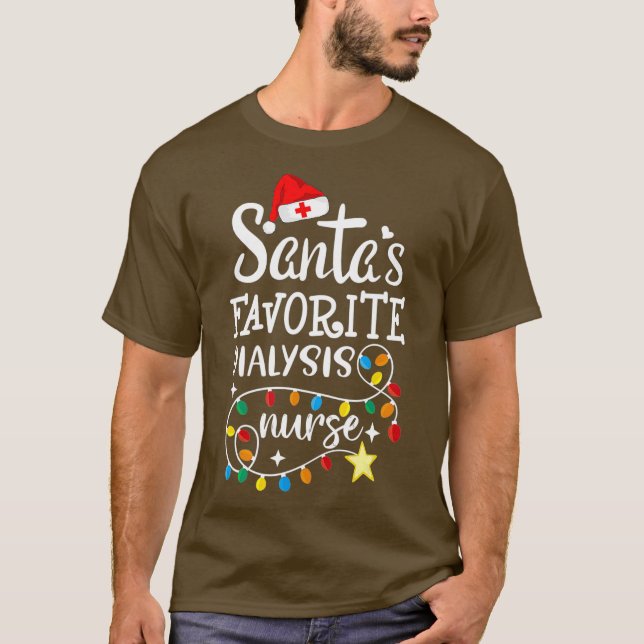 Merry Christmas Nurse Crew - Santas Favourite T-Shirt (Front)