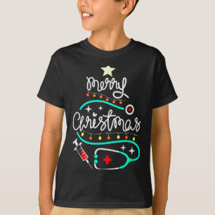Merry Christmas Nurse Doctor Stethoscope Christmas T-Shirt