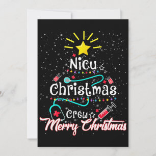 Merry Christmas Nurse Funny PICU Nurse Christmas Invitation