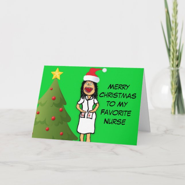 Merry Christmas Nurse Holiday Card (Front)
