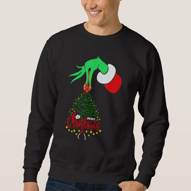 Merry Christmas Nurse Stethoscope Christmas Tree B Sweatshirt (Front)