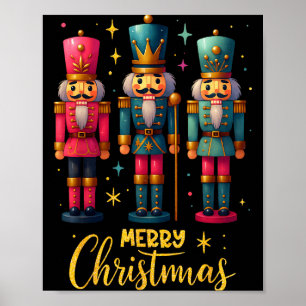 Merry Christmas Nutcracker Ballet Dance Women Kids Poster