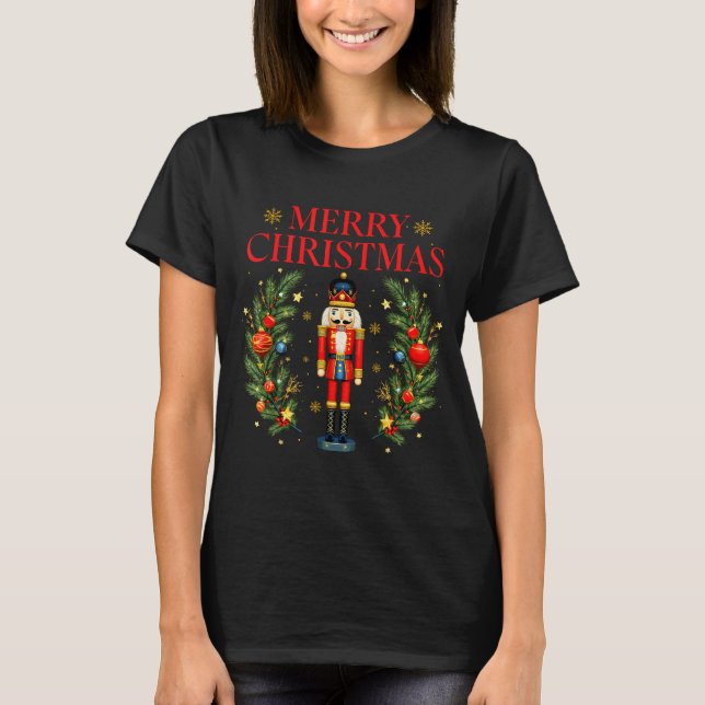 Merry Christmas Nutcracker Ballet Festive Xmas Men T-Shirt (Front)