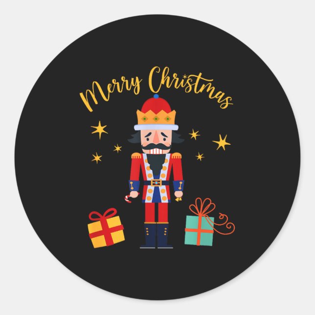 Merry Christmas - Nutcracker  Classic Round Sticker (Front)