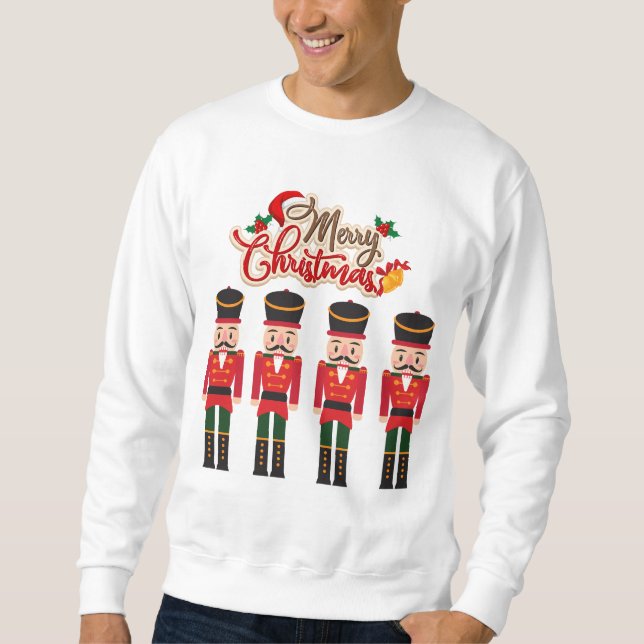 Merry Christmas Nutcracker Festive Holiday Tee  (Front)