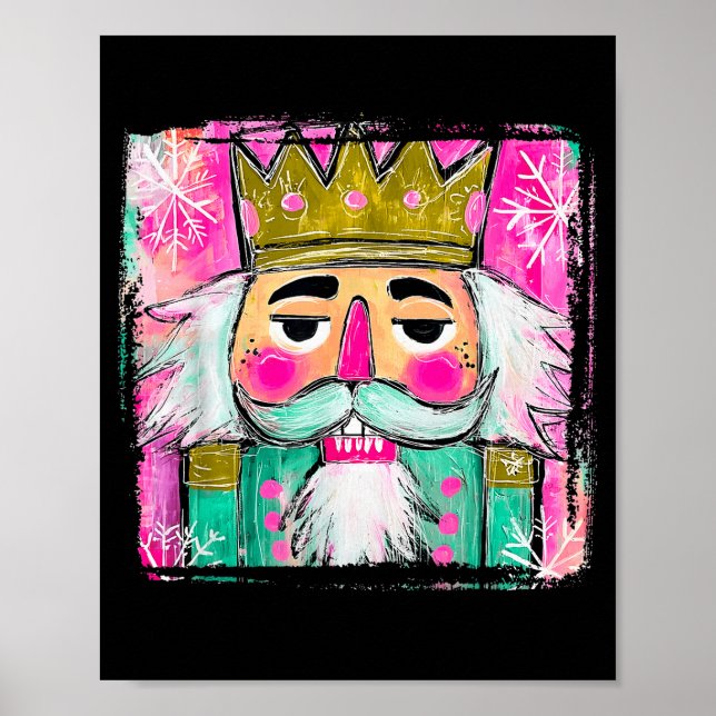 Merry Christmas Nutcracker Men Women Kids Xmas Paj Poster (Front)