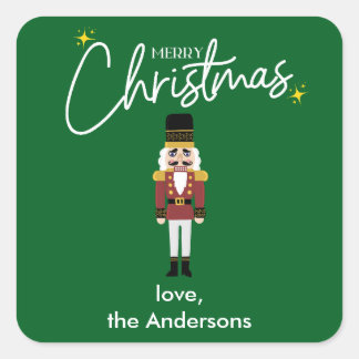 Merry Christmas Nutcracker Personalise Sticker