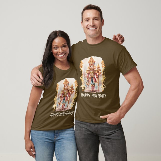 Merry Christmas nutcracker watercolor T-Shirt (Unisex)