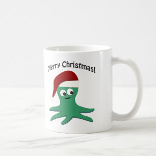 Merry Christmas Octopus Coffee Mug