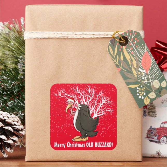 Merry Christmas old buzzard sticker (Holiday)