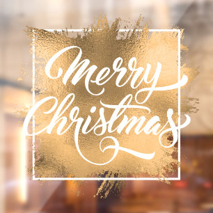 Merry Christmas on Gold Faux Foil