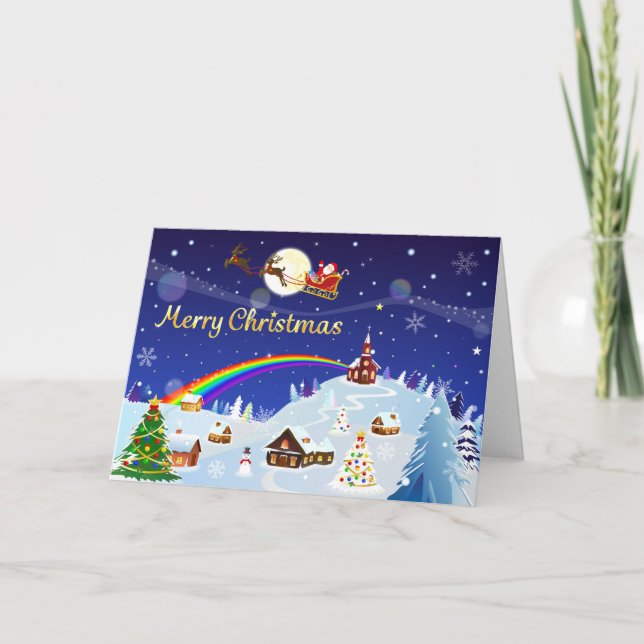 Merry Christmas on the Full Moon Card (Front)