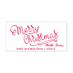 Merry Christmas on the 'modern holiday' Self-inking Stamp