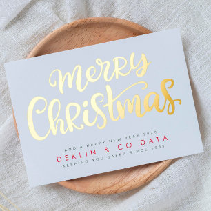 Merry Christmas on White Premium Gold Business