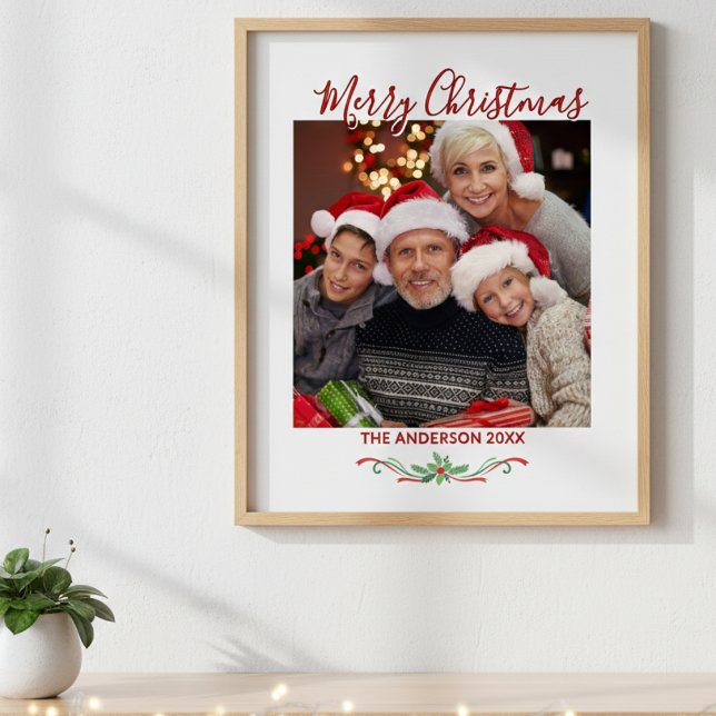 Merry Christmas One Photo Custom  Poster (Creator Uploaded)
