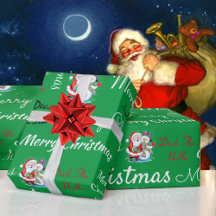 Merry Christmas or DIY Happy Holidays Green White 