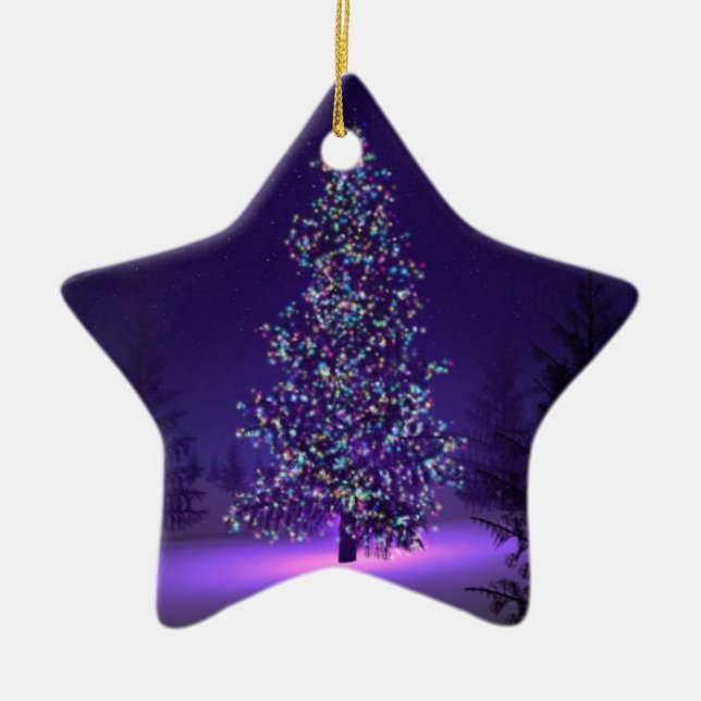 Merry Christmas Oranament Ceramic Tree Decoration (Front)