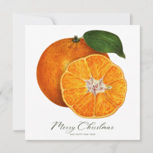 Merry Christmas Oranges Photo Christmas Card