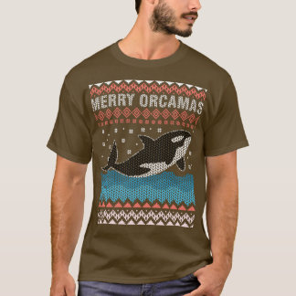 Merry Christmas Orca Whale Ugly Christmas as Boy a T-Shirt